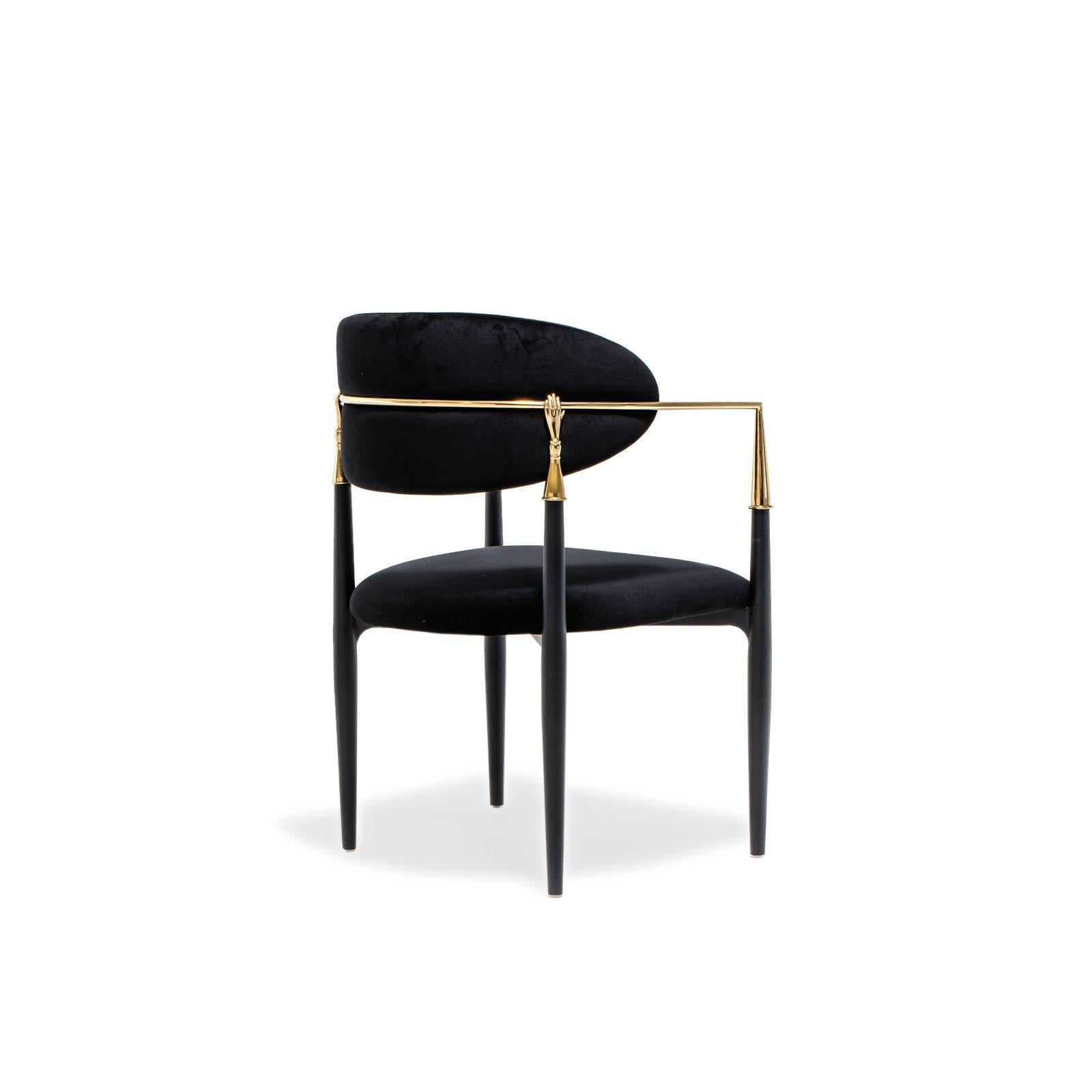 roubi cg black luxury 7 dining chair