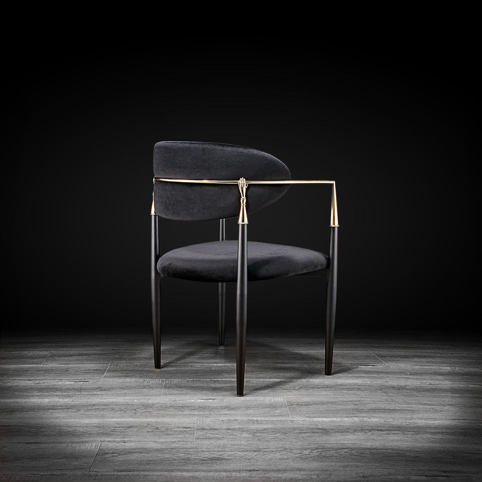 roubi cg black luxury dining chair