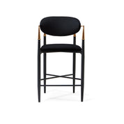 Roubi Rose Gold Black Counter Stool