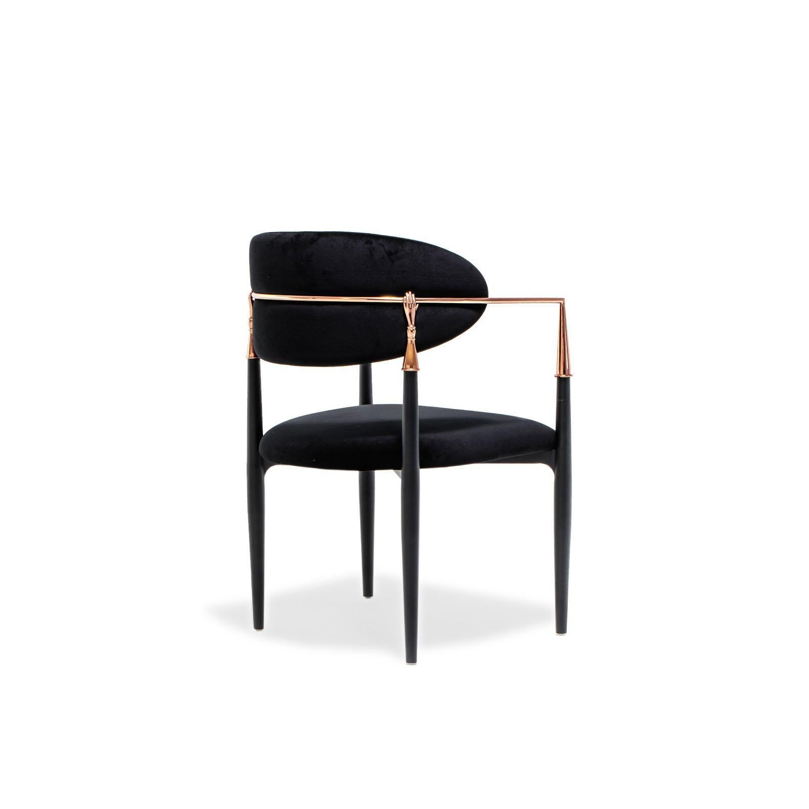 roubi rgss black luxury 7 dining chair