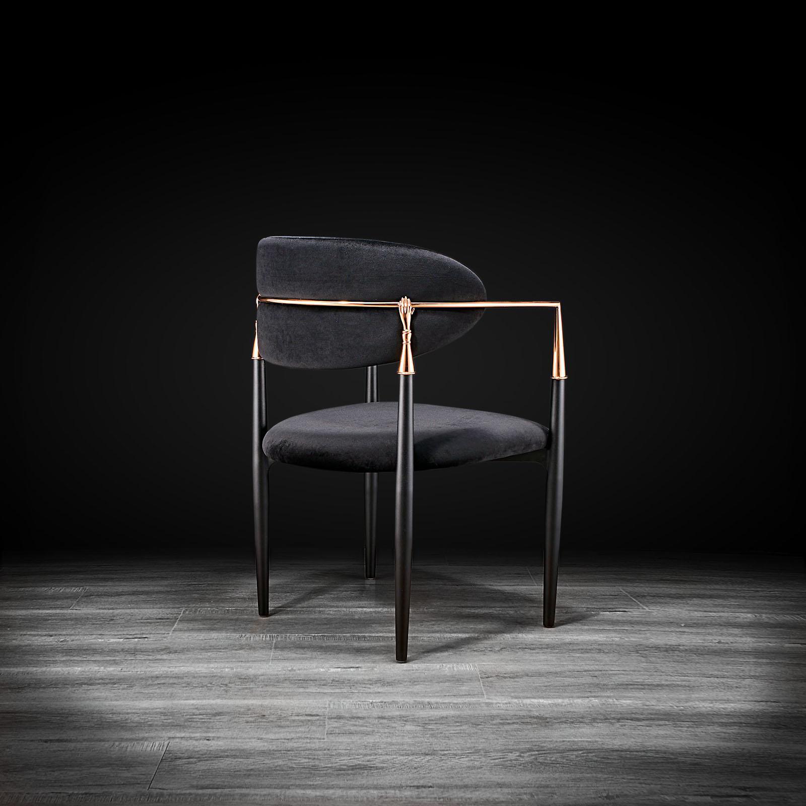 roubi rgss black luxury dining chair