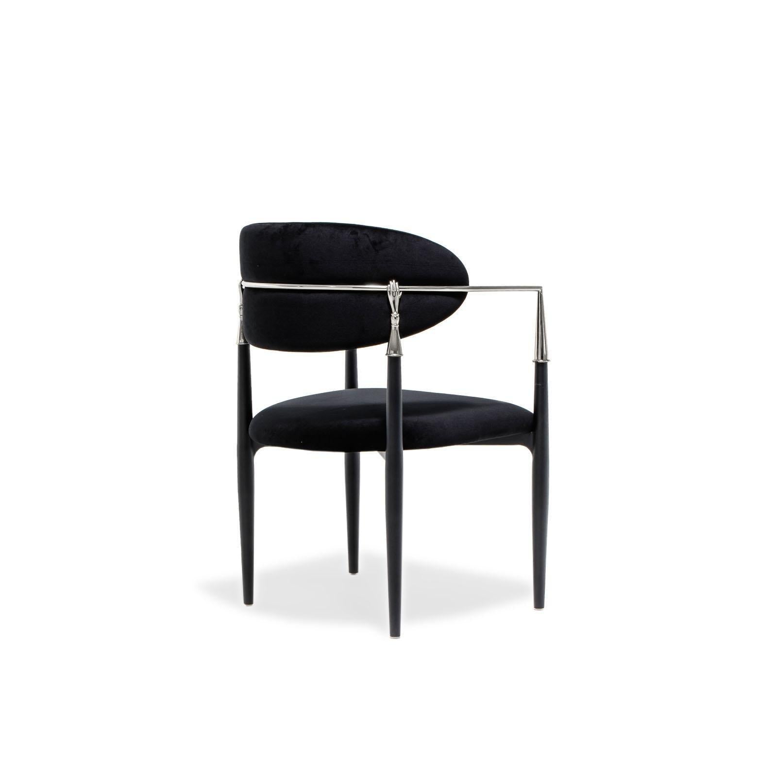 roubi ss black luxury 7 dining chair