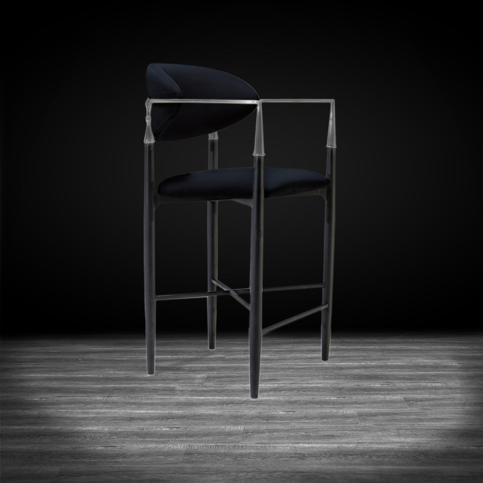 roubi ss black modern 1 counter stool