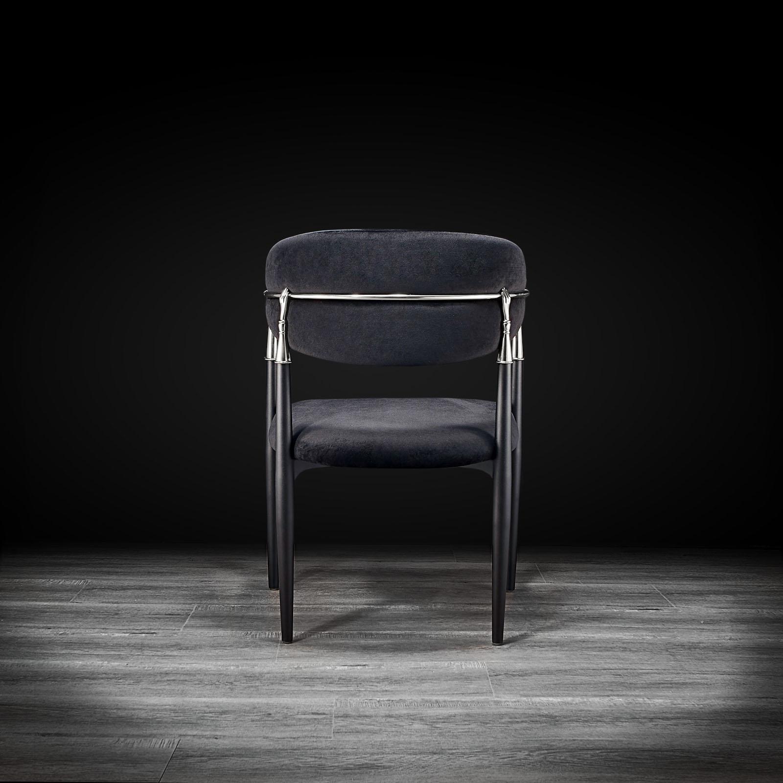 roubi ss black modern 2 dining chair