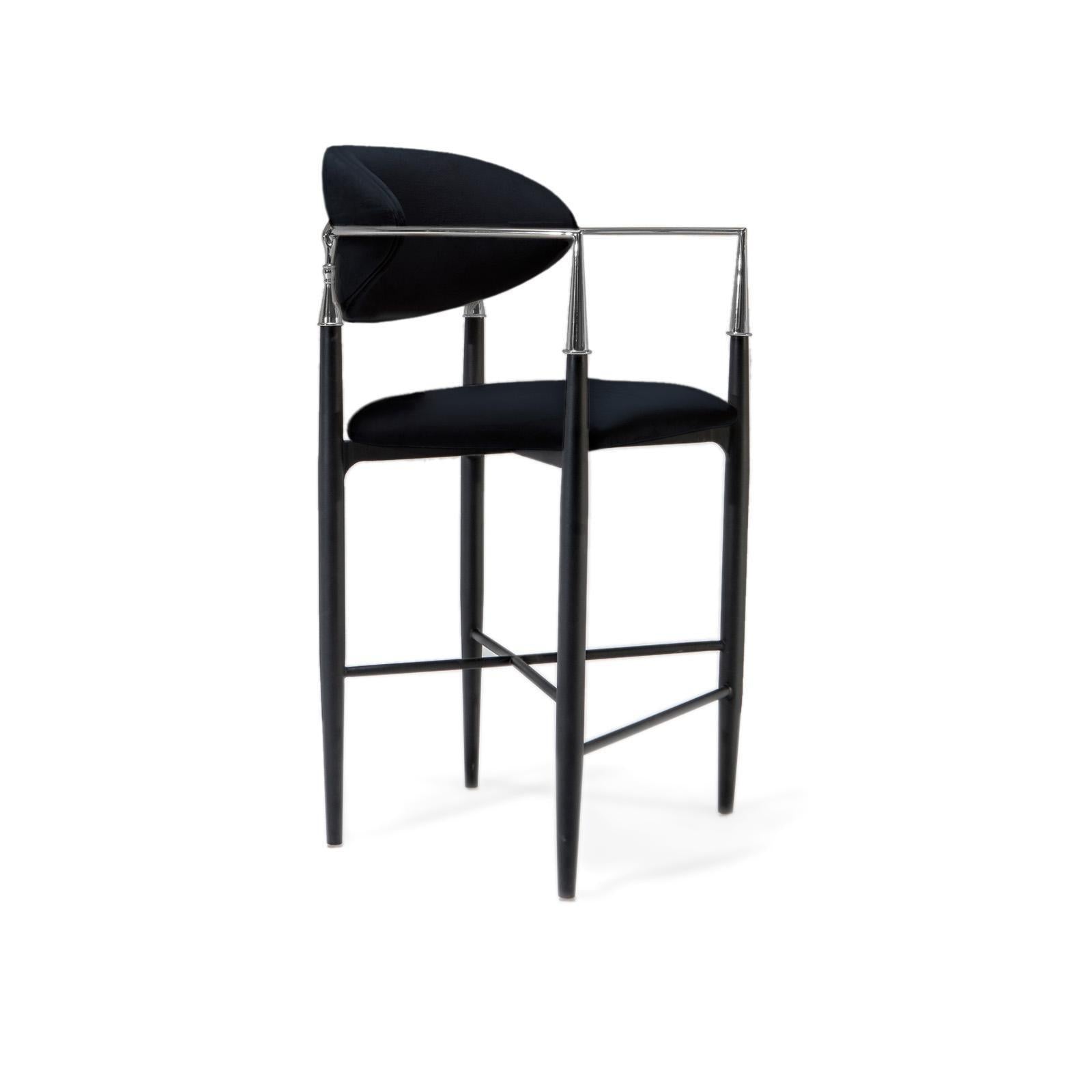 roubi ss black stylish 7 counter stool