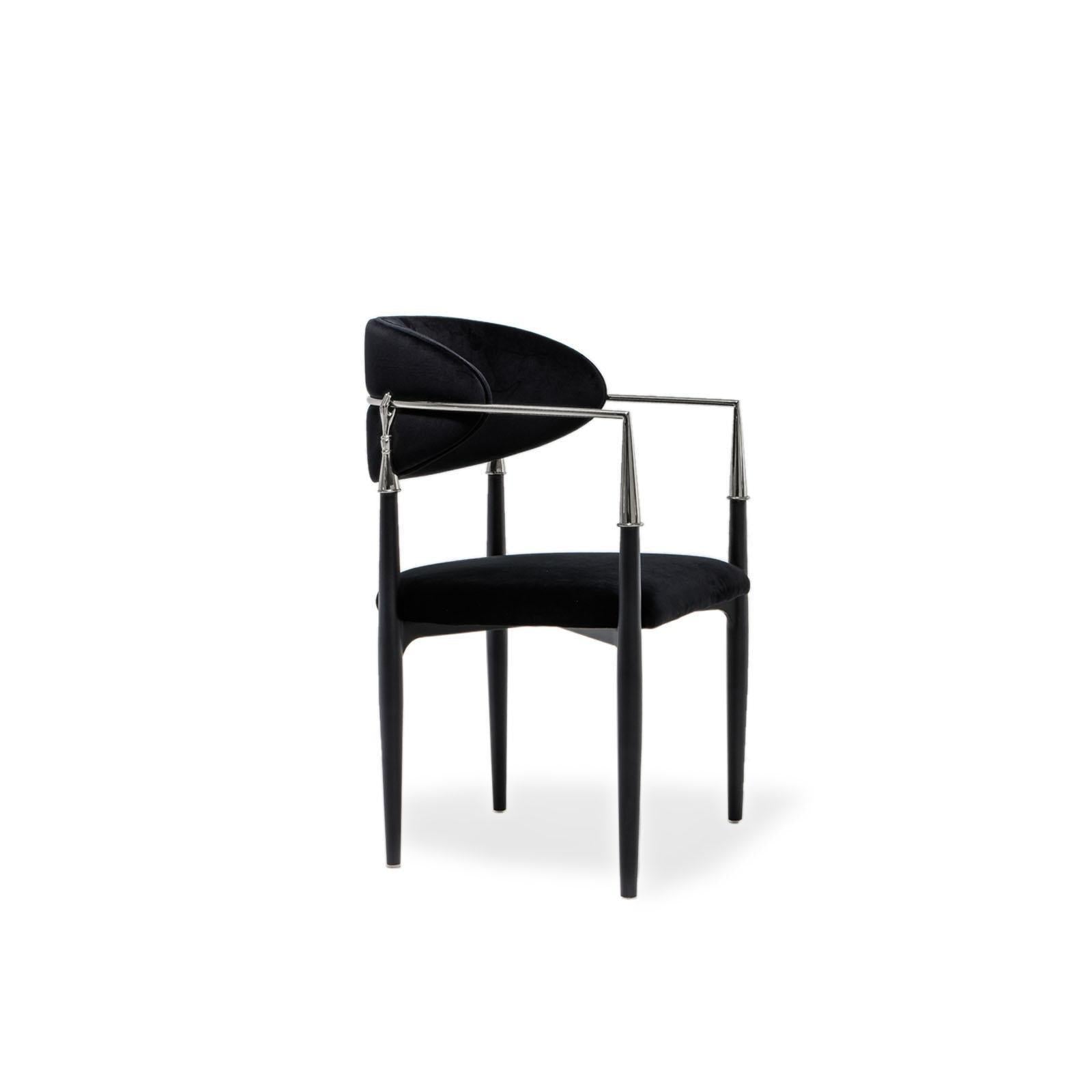 roubi ss black stylish 7 dining chair