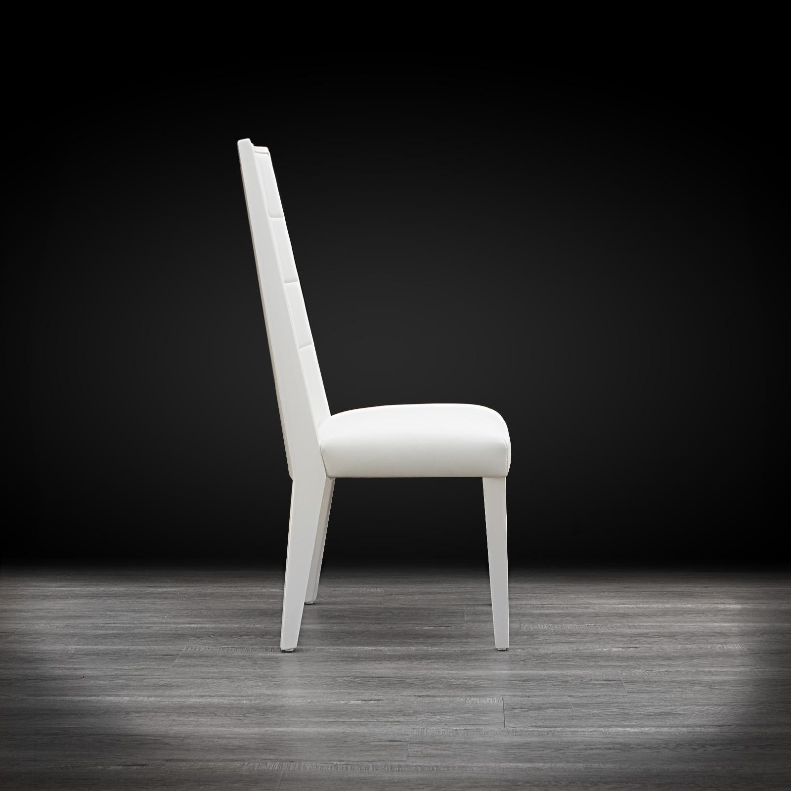 santorini lux white allamoda dining chair