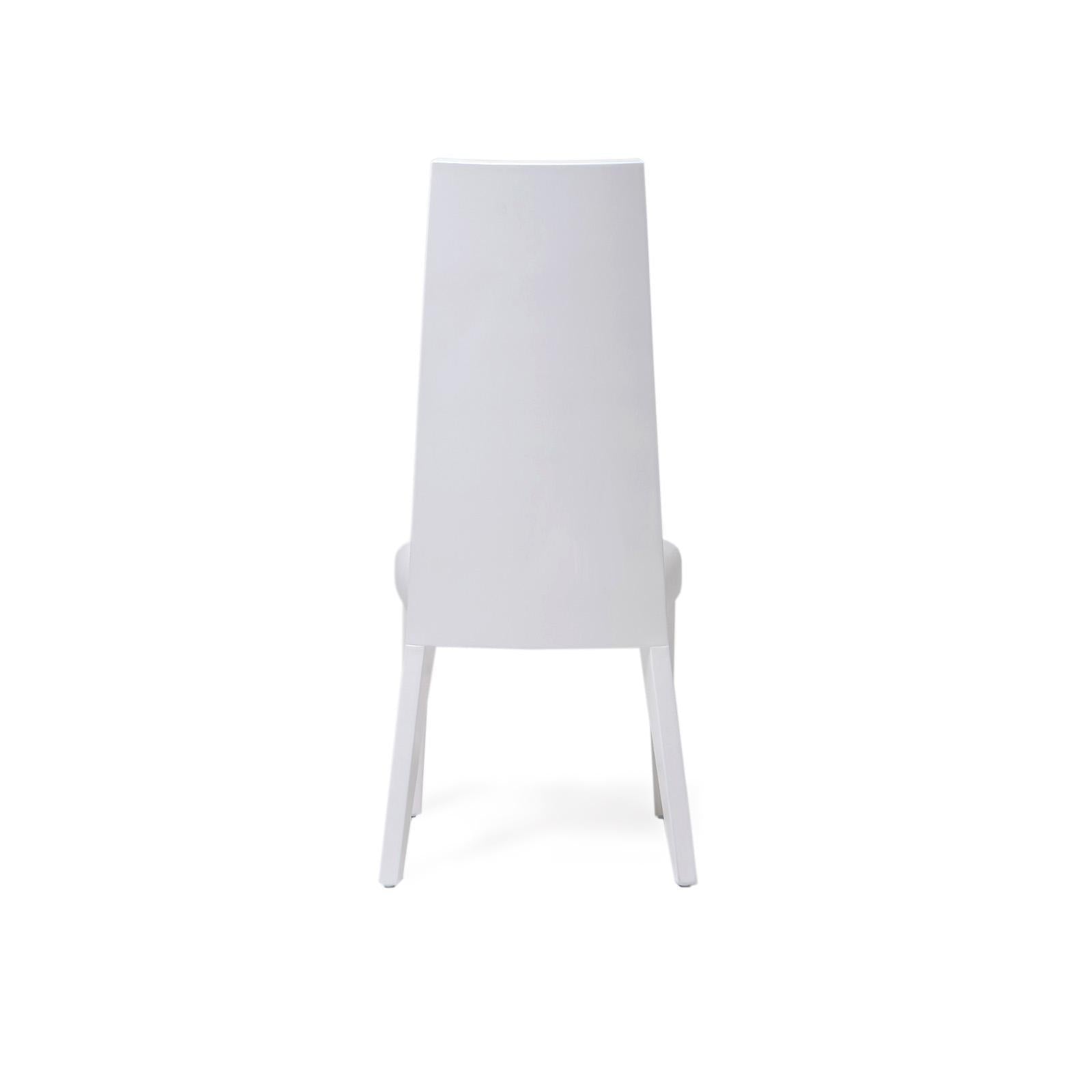 santorini lux white modern 8 dining chair