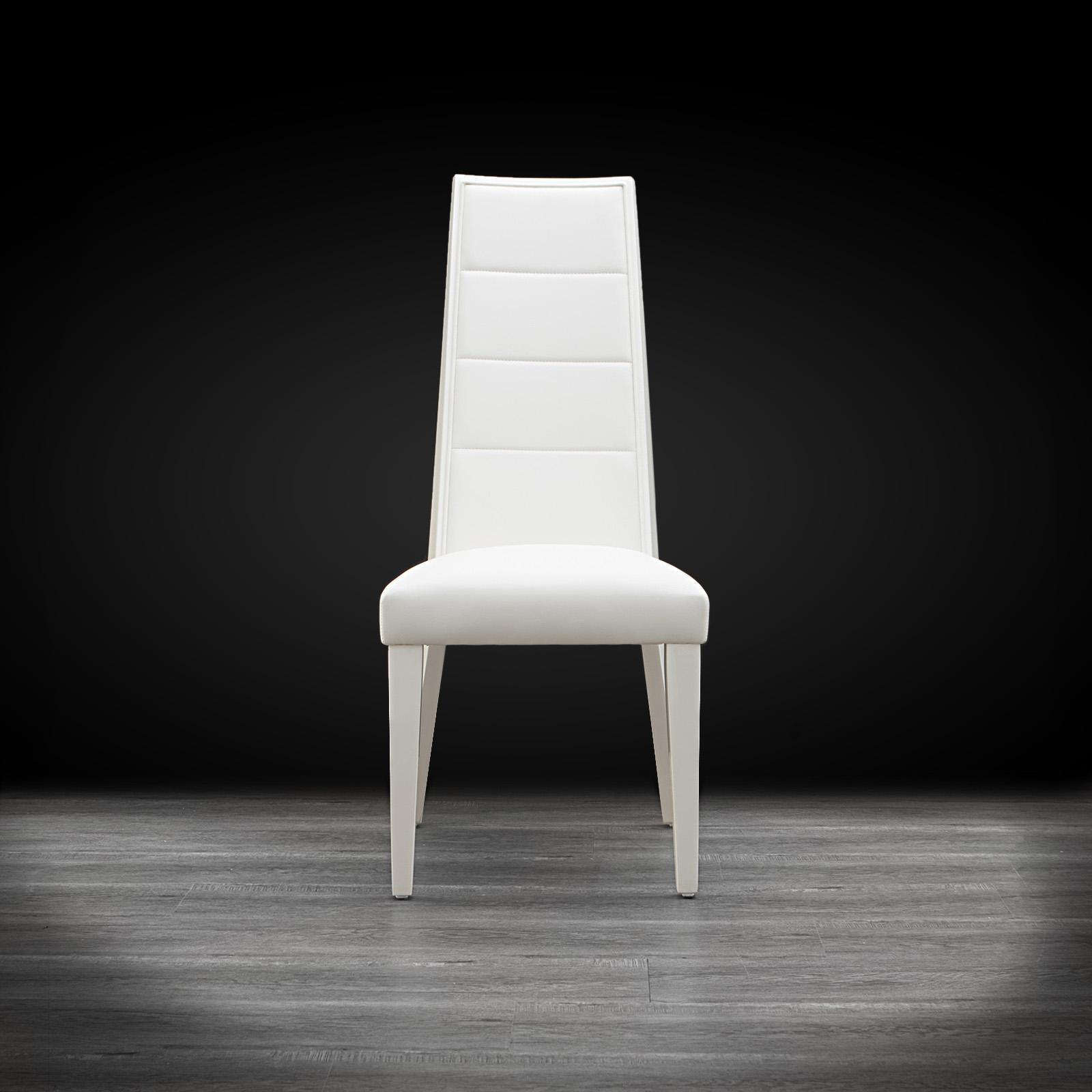 santorini lux white modern dining chair