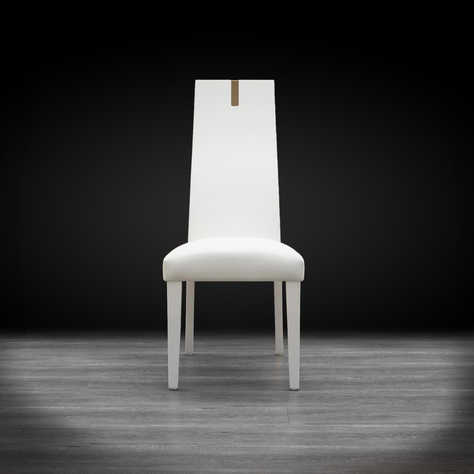 santorini white modern dining chair