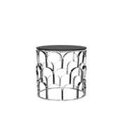 sequenza round silver end table