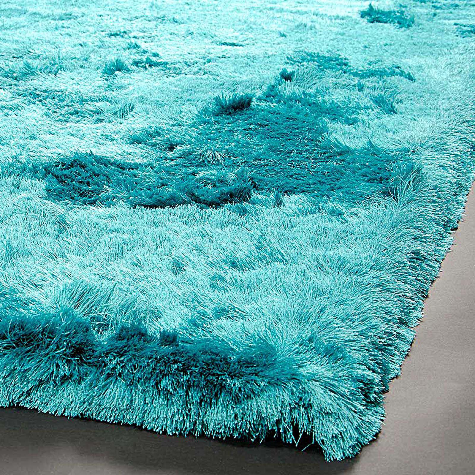 sheek turquoise modern rug