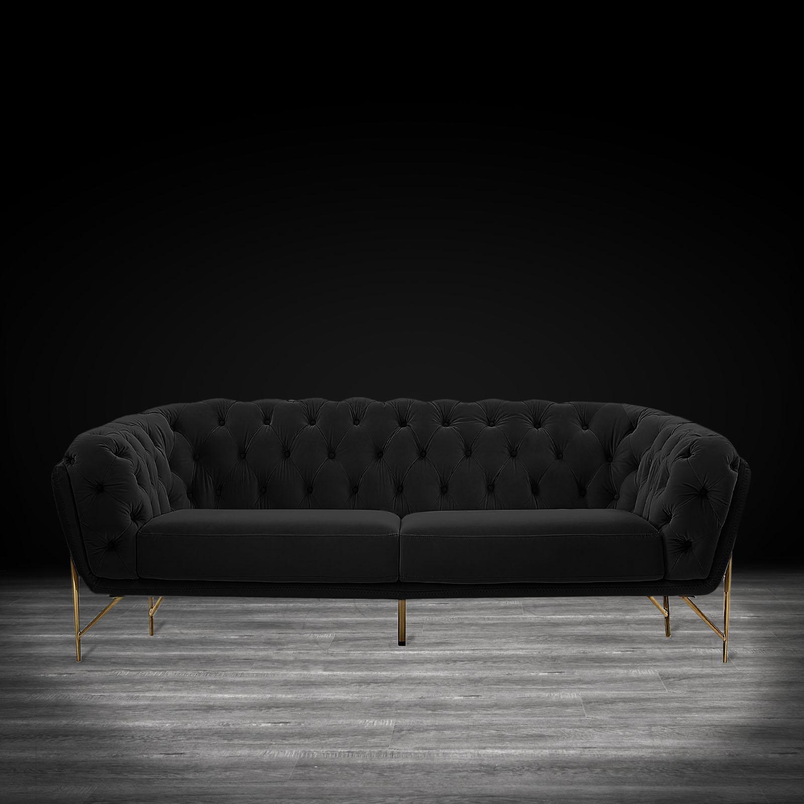 sofia tgss black modern sofa set