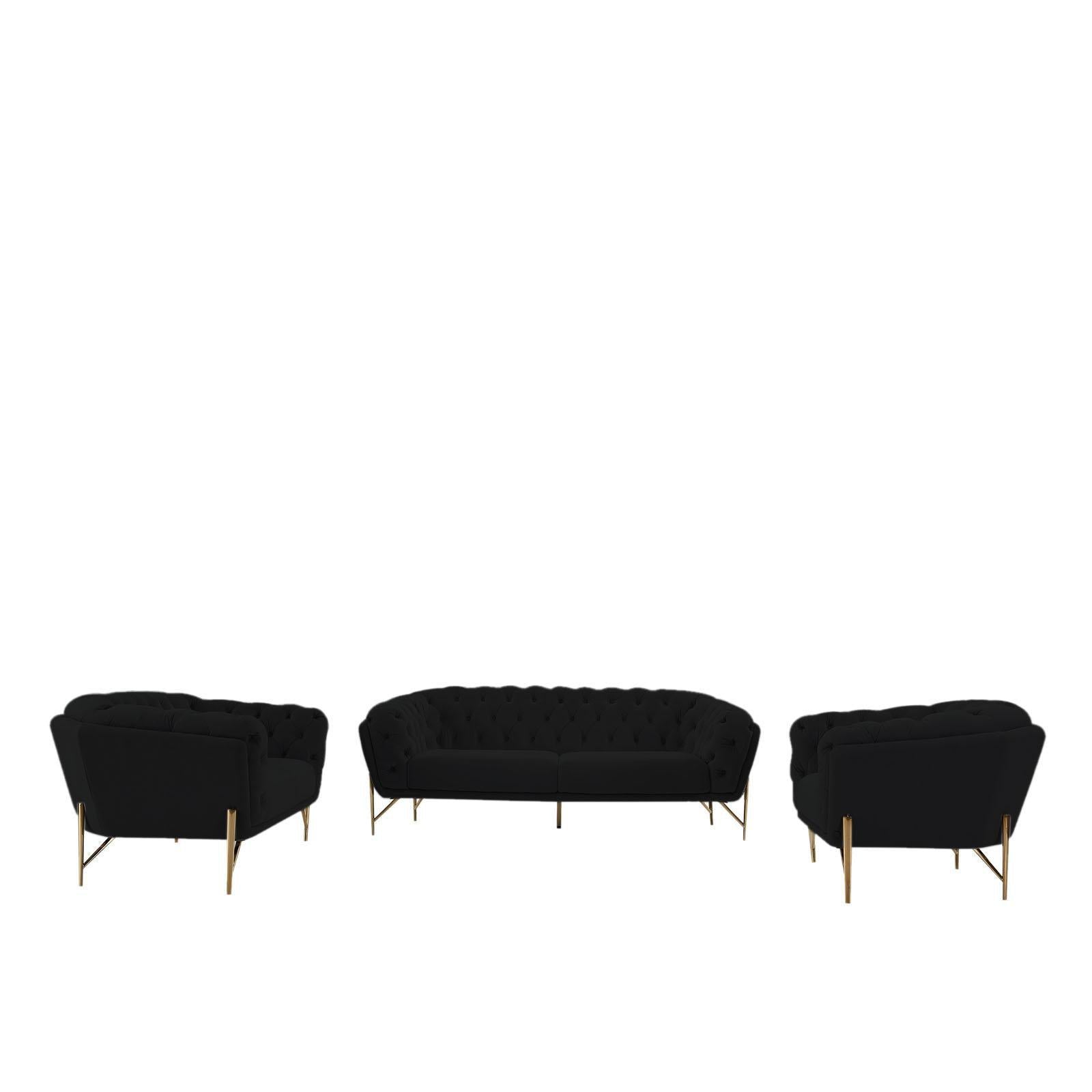 sofia tgss black stylish 9 sofa set