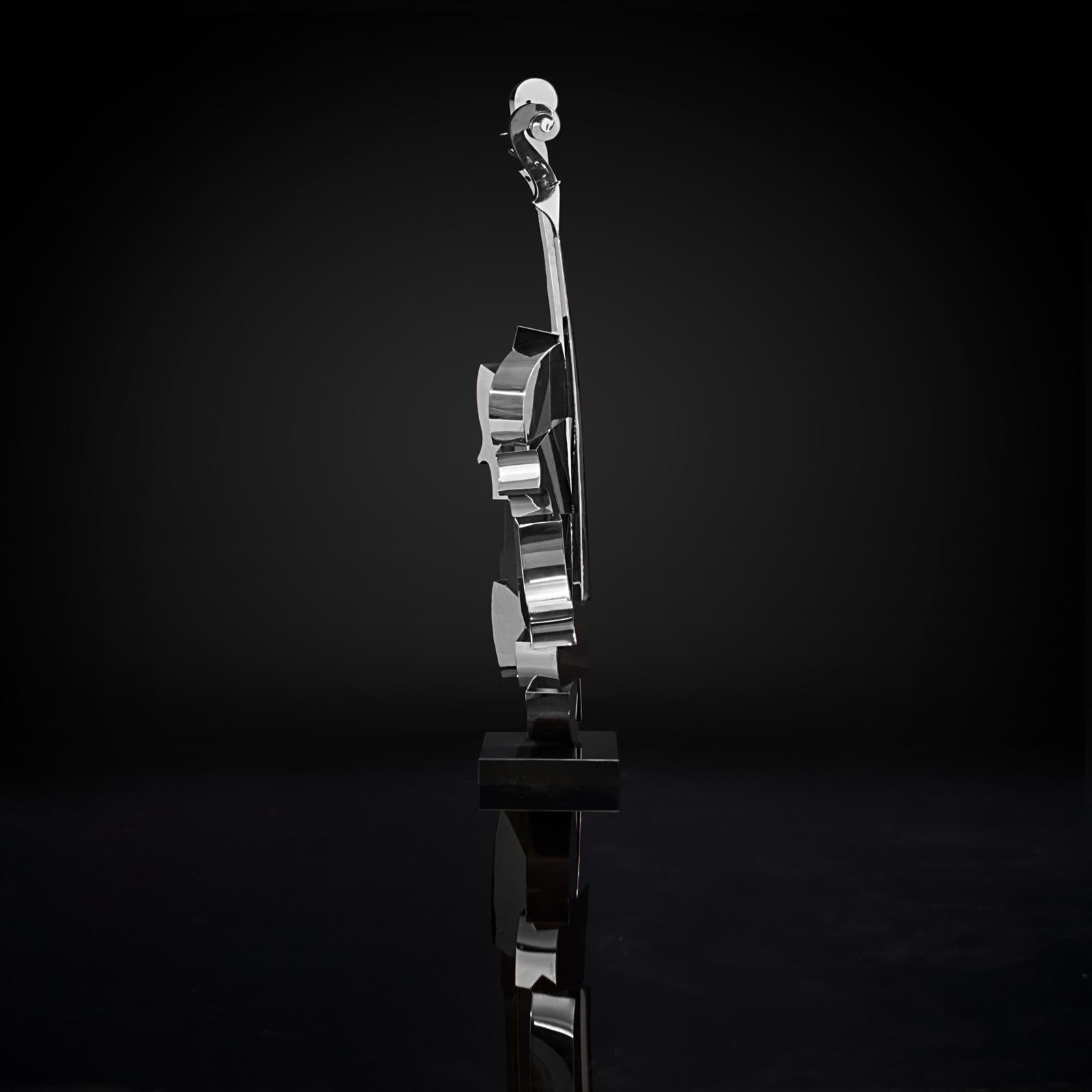 solo cello 2 silver allamoda sculpture