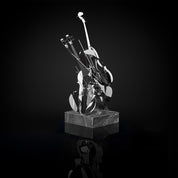 solo violin silver modern sculpture