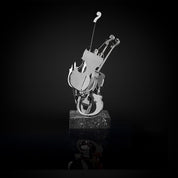 solo violin silver stylish sculpture