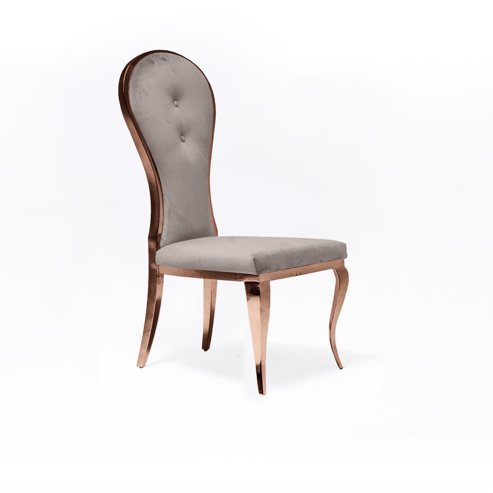 sophia rgss taupe stylish 7 dining chair