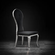 sophia silver black modern dining chair