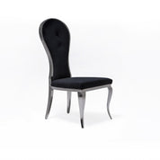 sophia silver black stylish 7 dining chair