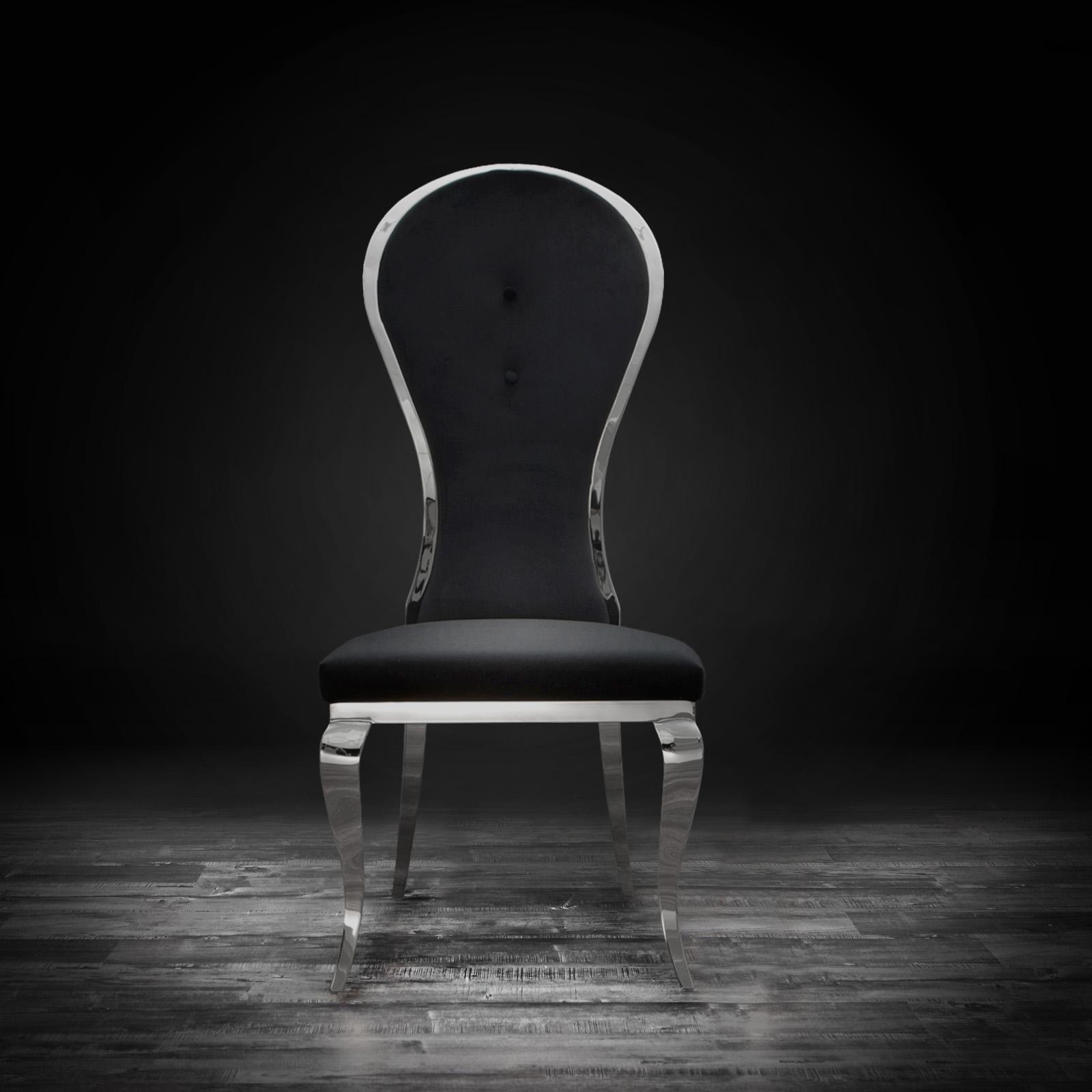 sophia silver black stylish dining chair