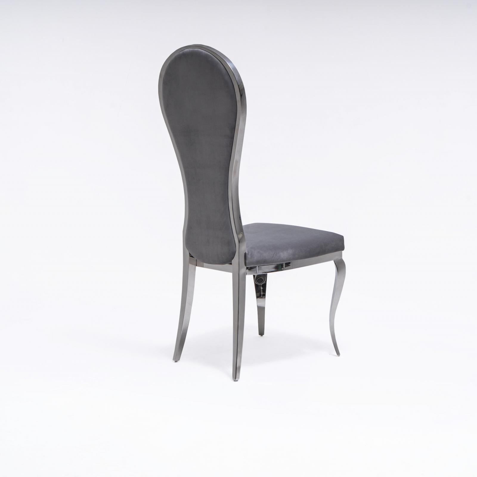 sophia silver gray luxury 7 dining chair