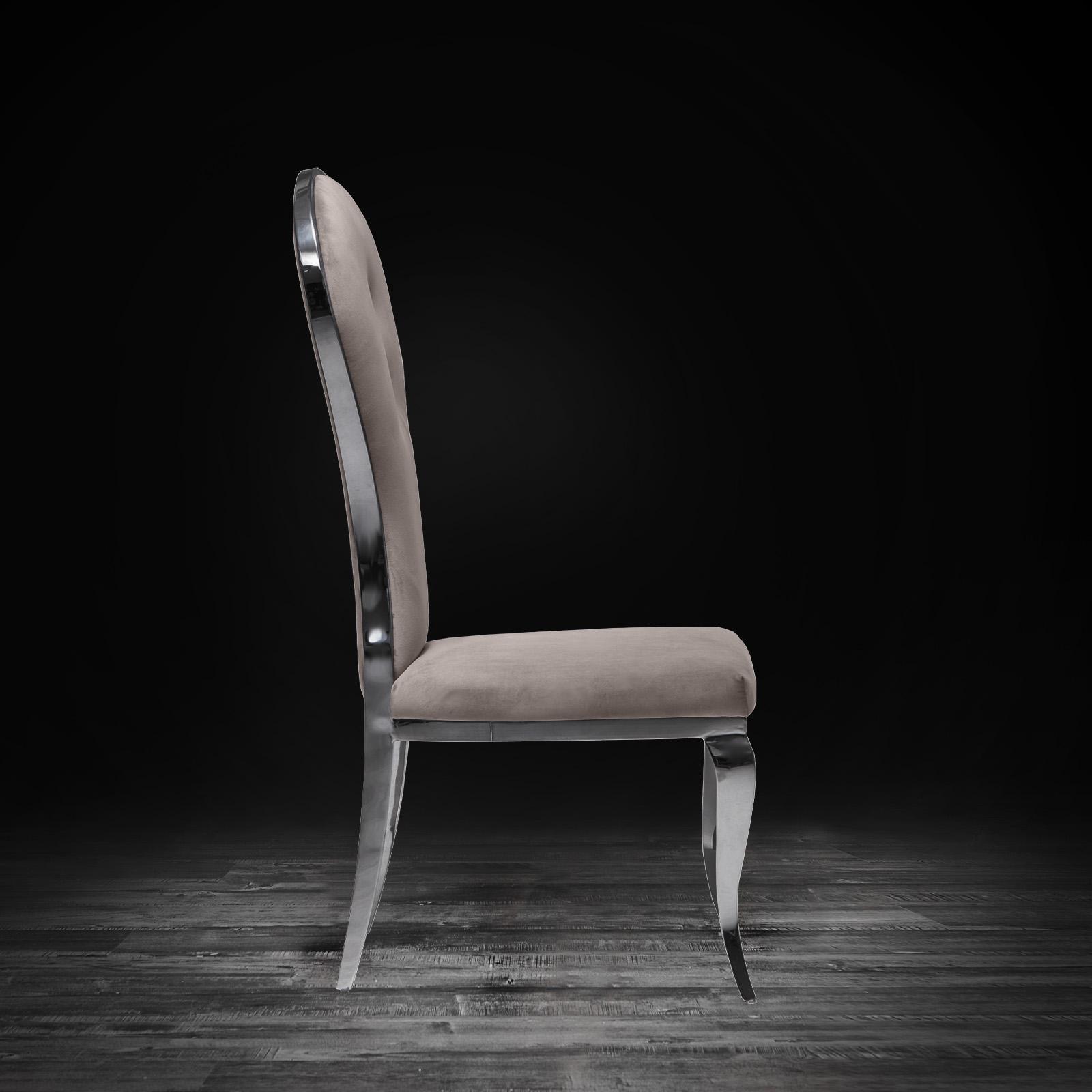 sophia silver taupe allamoda dining chair