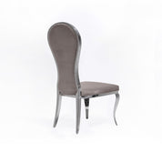 sophia silver taupe luxury 7 dining chair