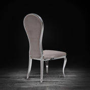 sophia silver taupe luxury dining chair