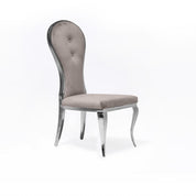 sophia silver taupe stylish 7 dining chair