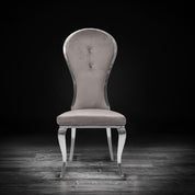 sophia silver taupe stylish dining chair