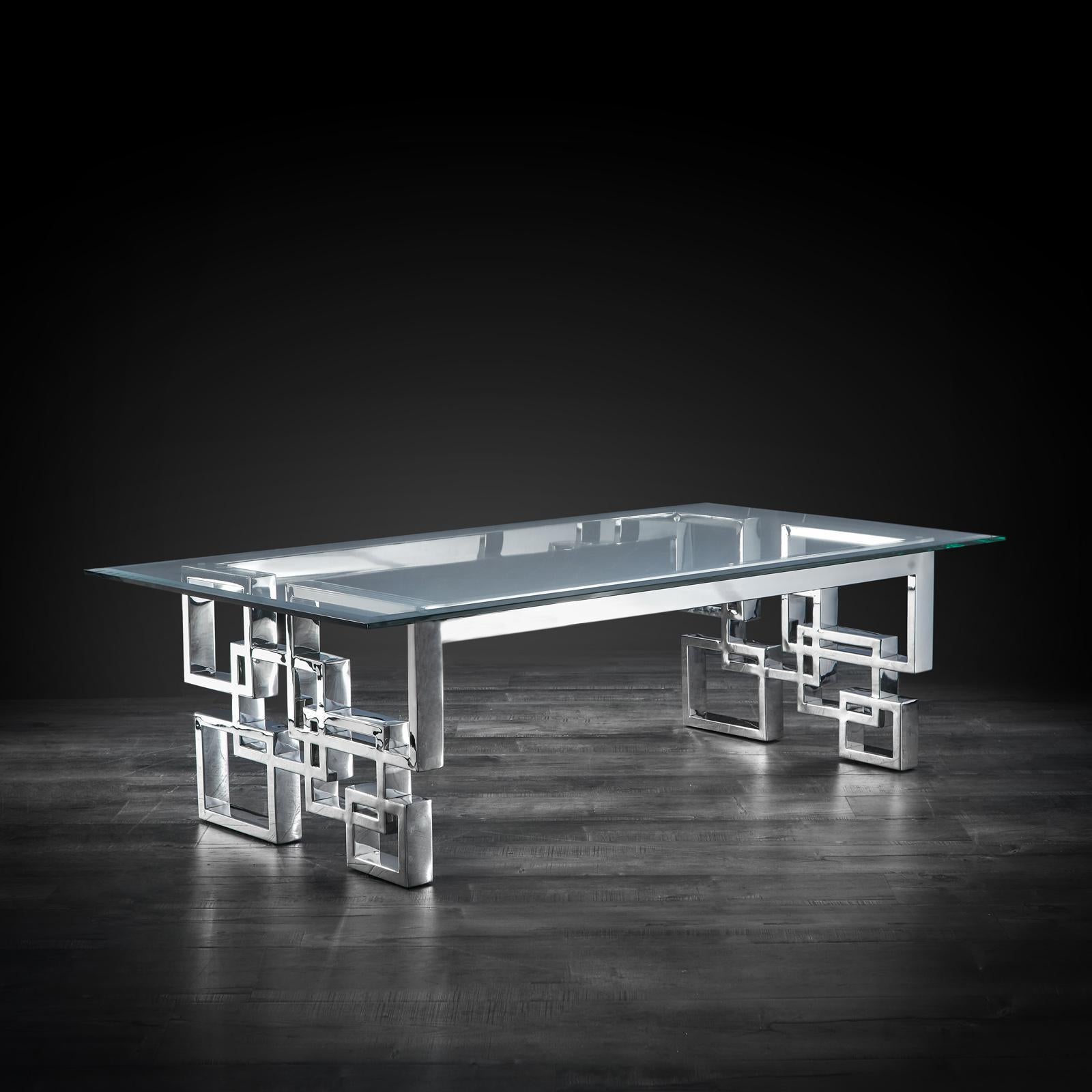 spectra rectangular modern coffee table