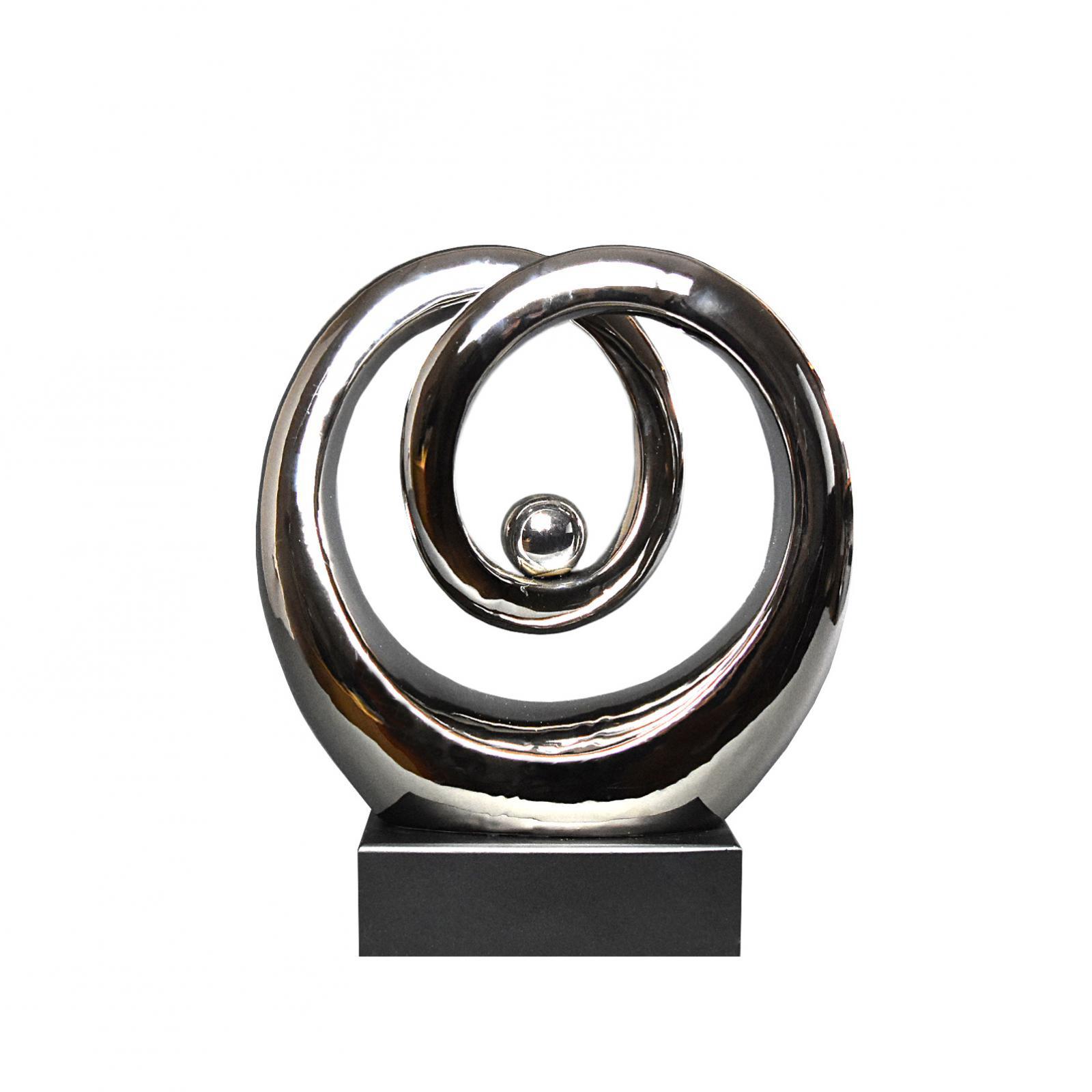 spiral silver sculpture