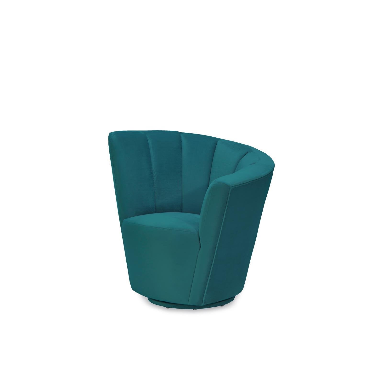 tulip laf green luxury accent chair