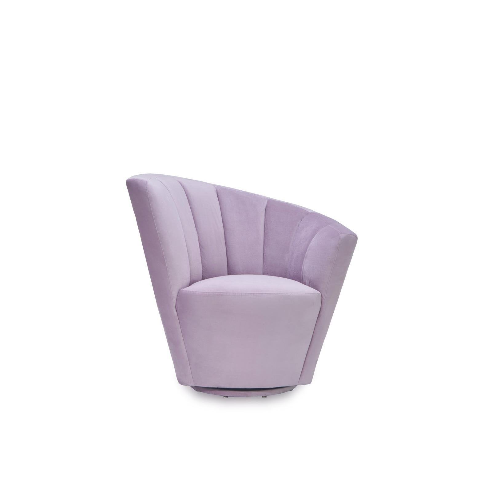 tulip laf purple accent chair