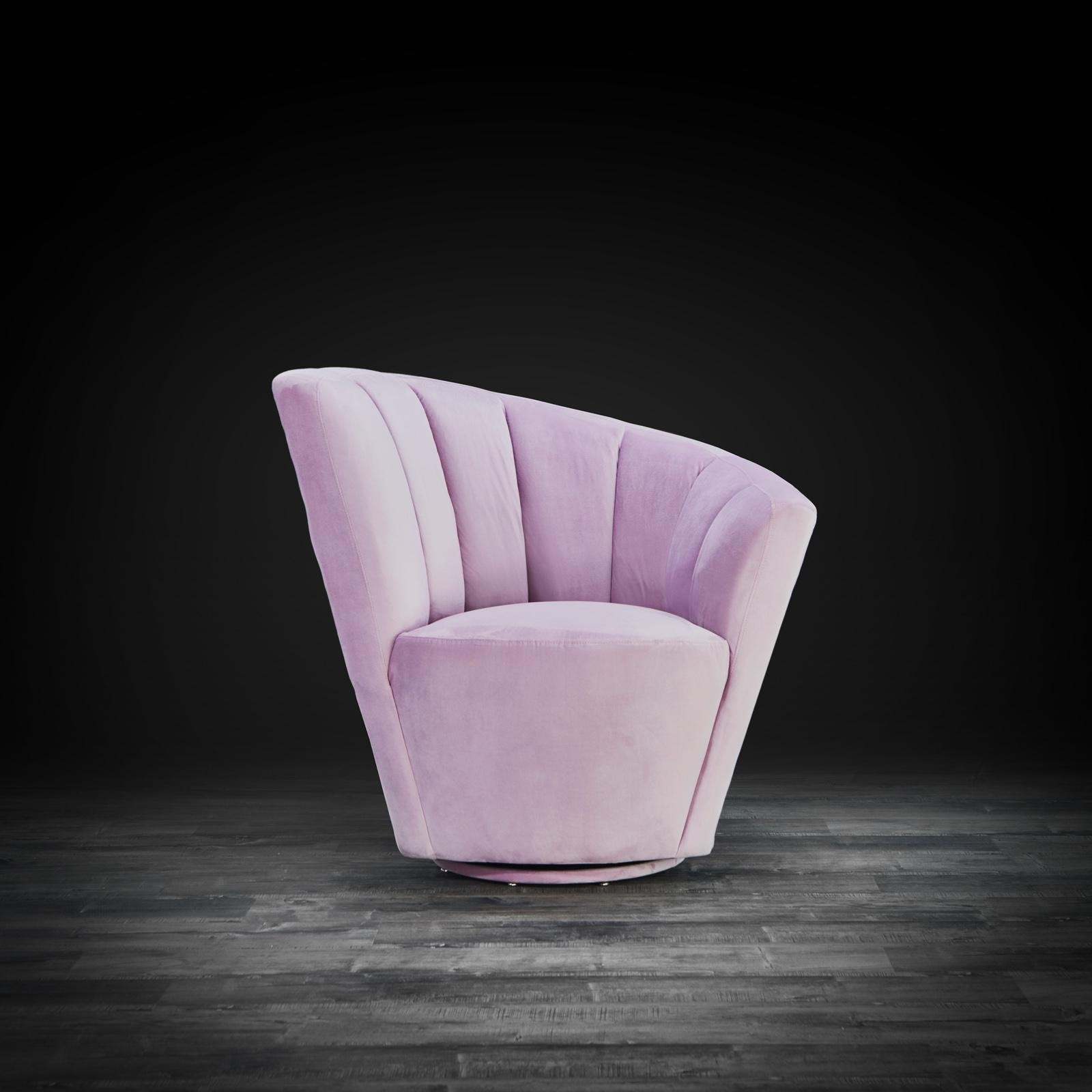 tulip laf purple modern accent chair