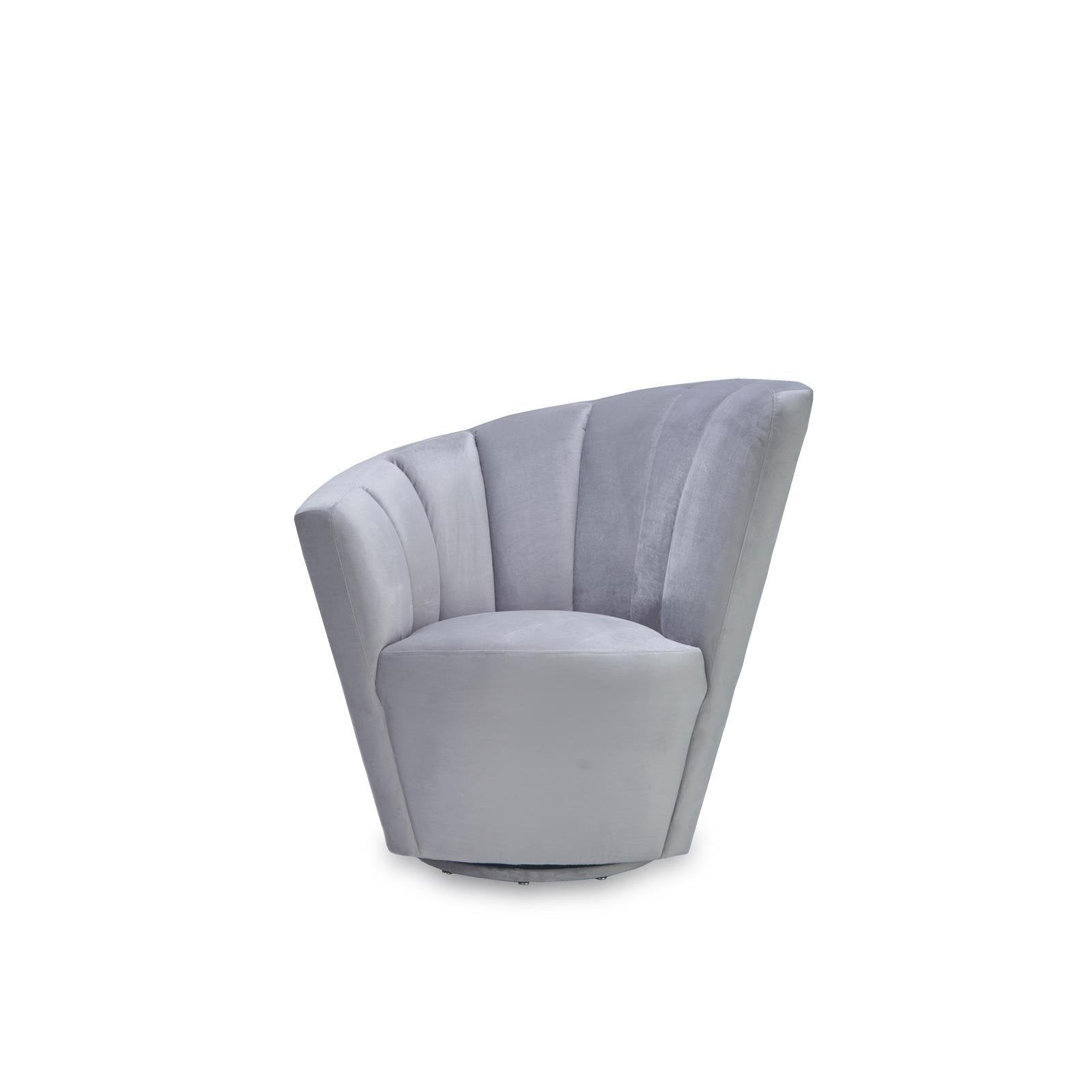 tulip raf gray accent chair