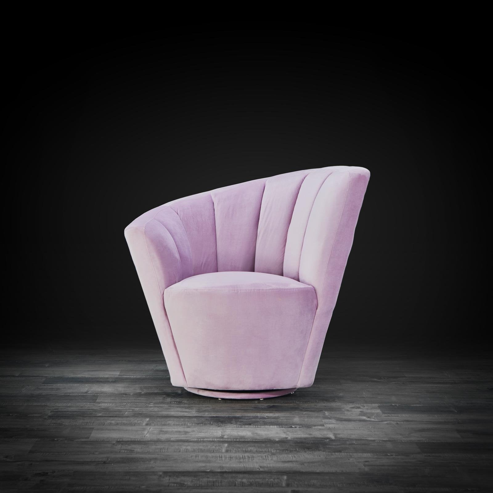 tulip raf purple modern accent chair