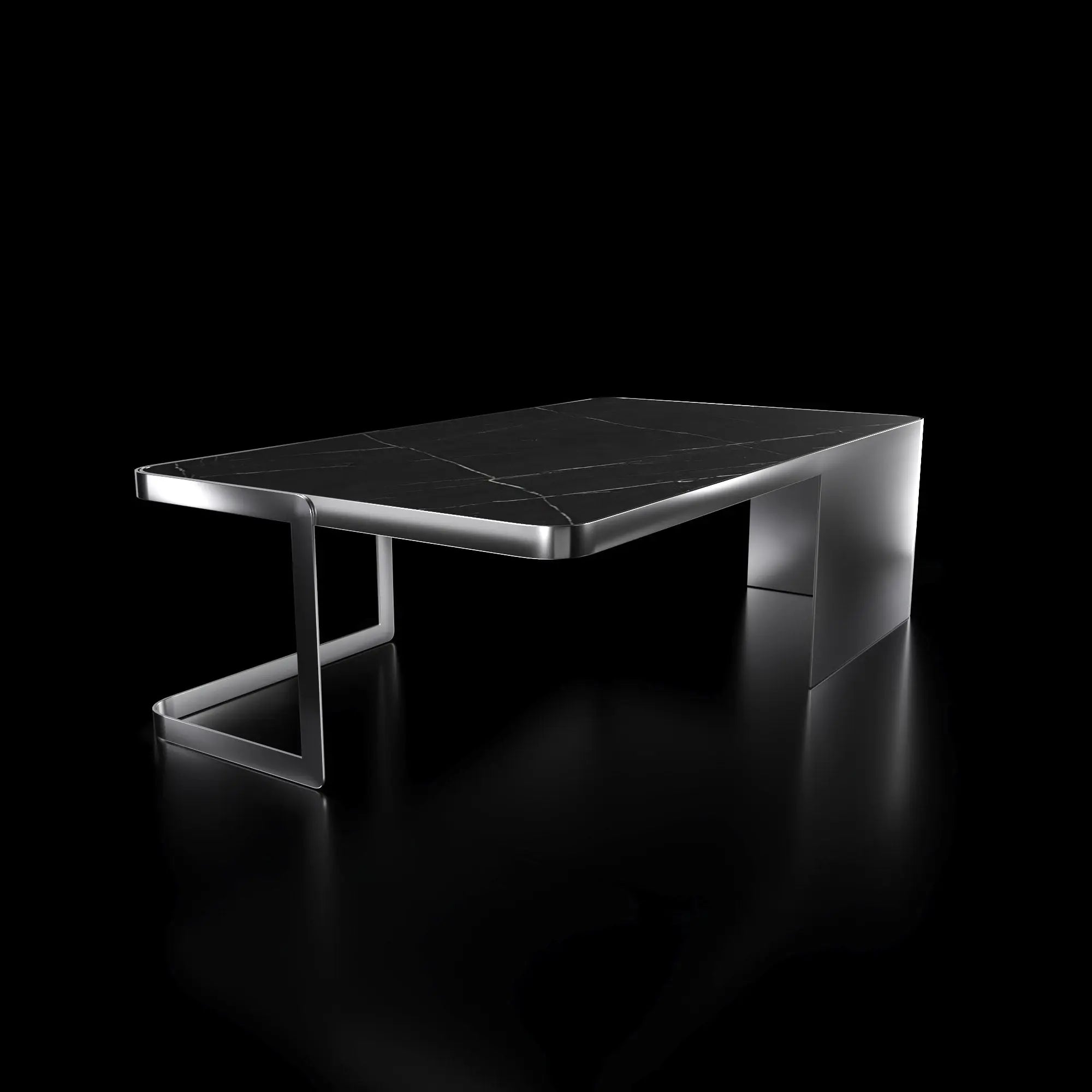 Tullio Smoked Black Rectangular Coffee Table   My Store Black-Ceramic Coffee Table