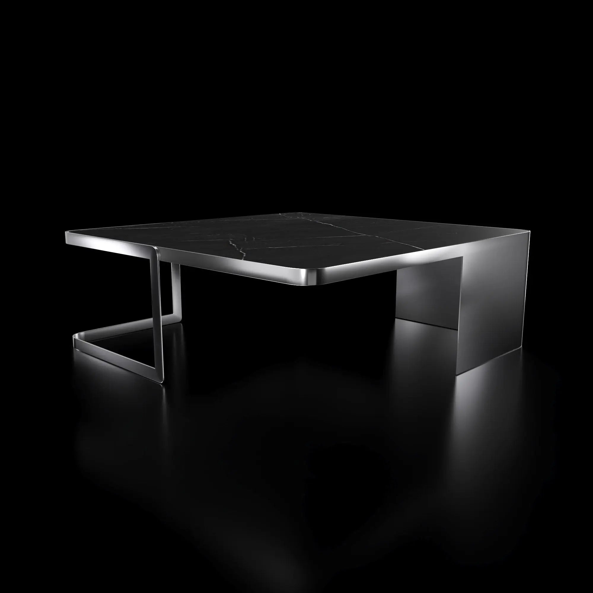 Tullio Smoked Black Square Coffee Table   My Store Black-Ceramic Coffee Table