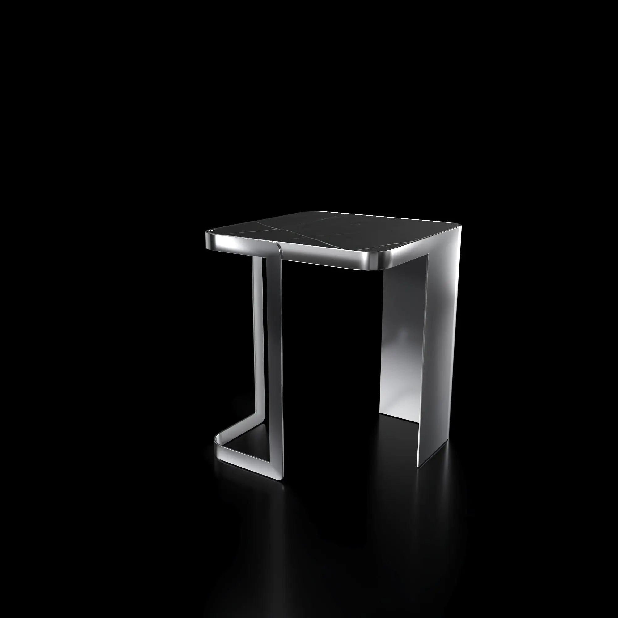 Tullio Smoked End Table   My Store Black End Table