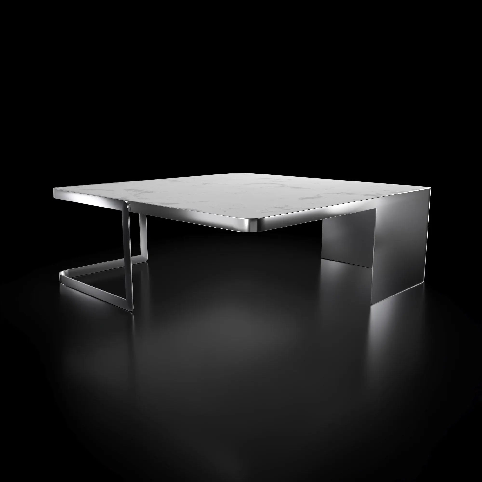 Tullio Smoked Black Square Coffee Table   My Store White-Ceramic Coffee Table