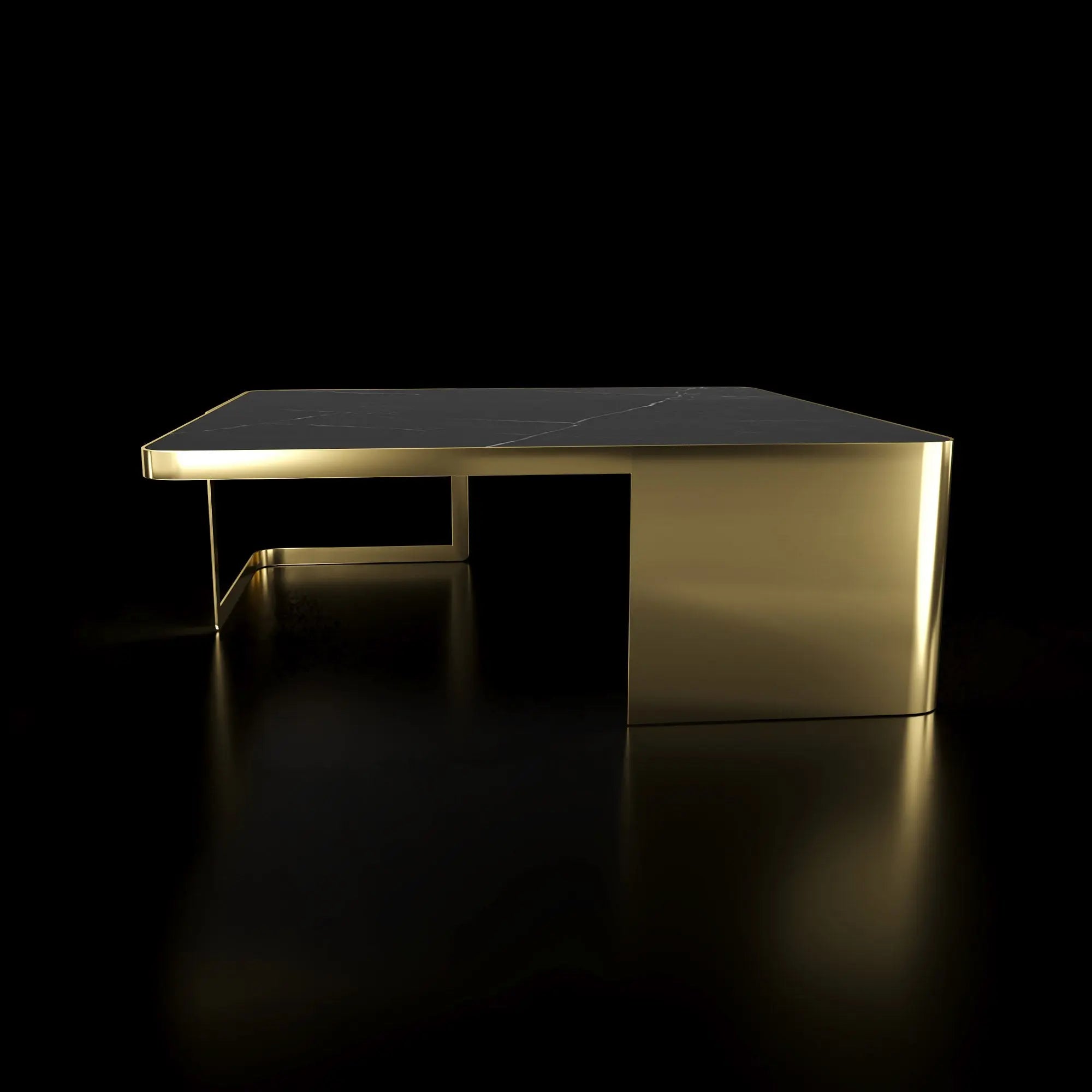 Tullio Titanium Gold Square Coffee Table   My Store  Coffee Table