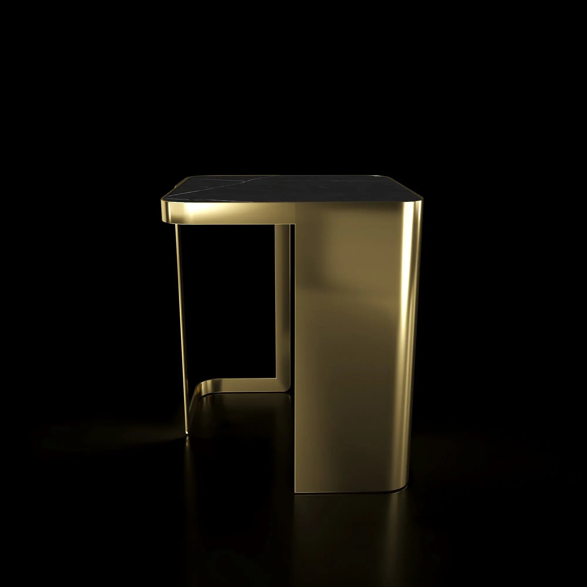 Tullio Titanium Gold End Table   My Store  End Table