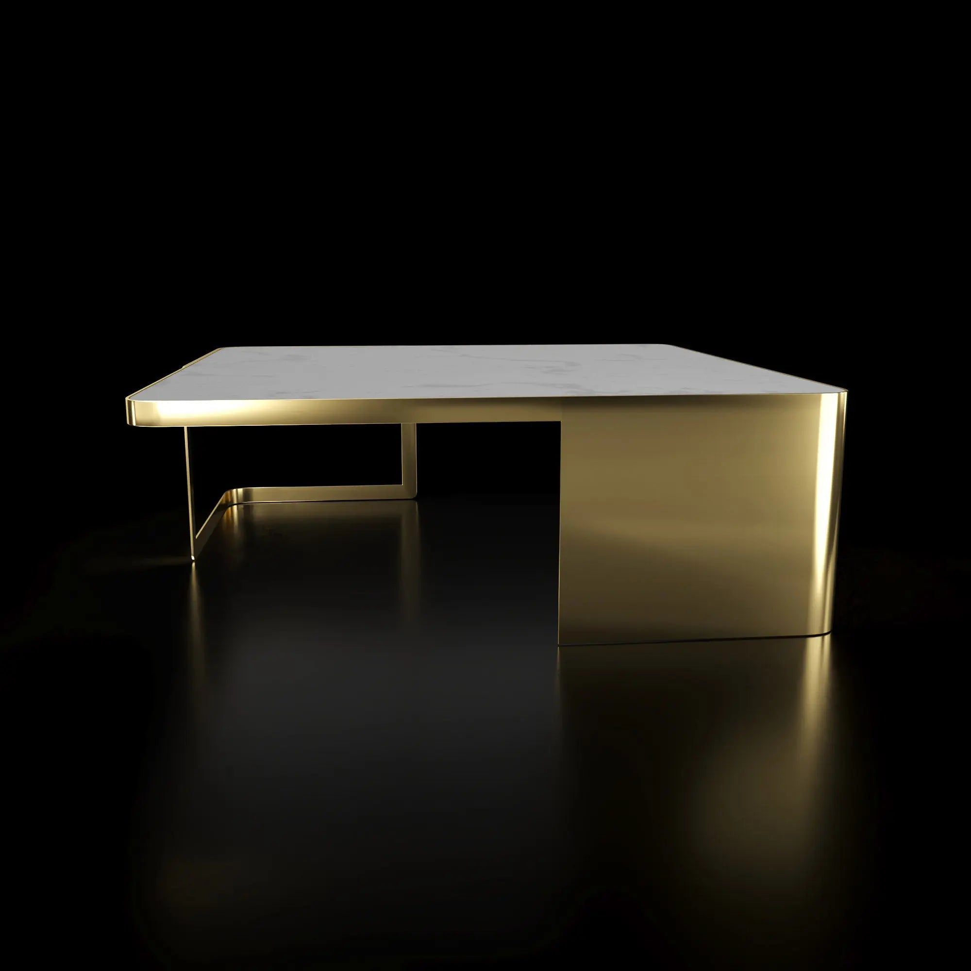 Tullio Titanium Gold Square Coffee Table   My Store  Coffee Table