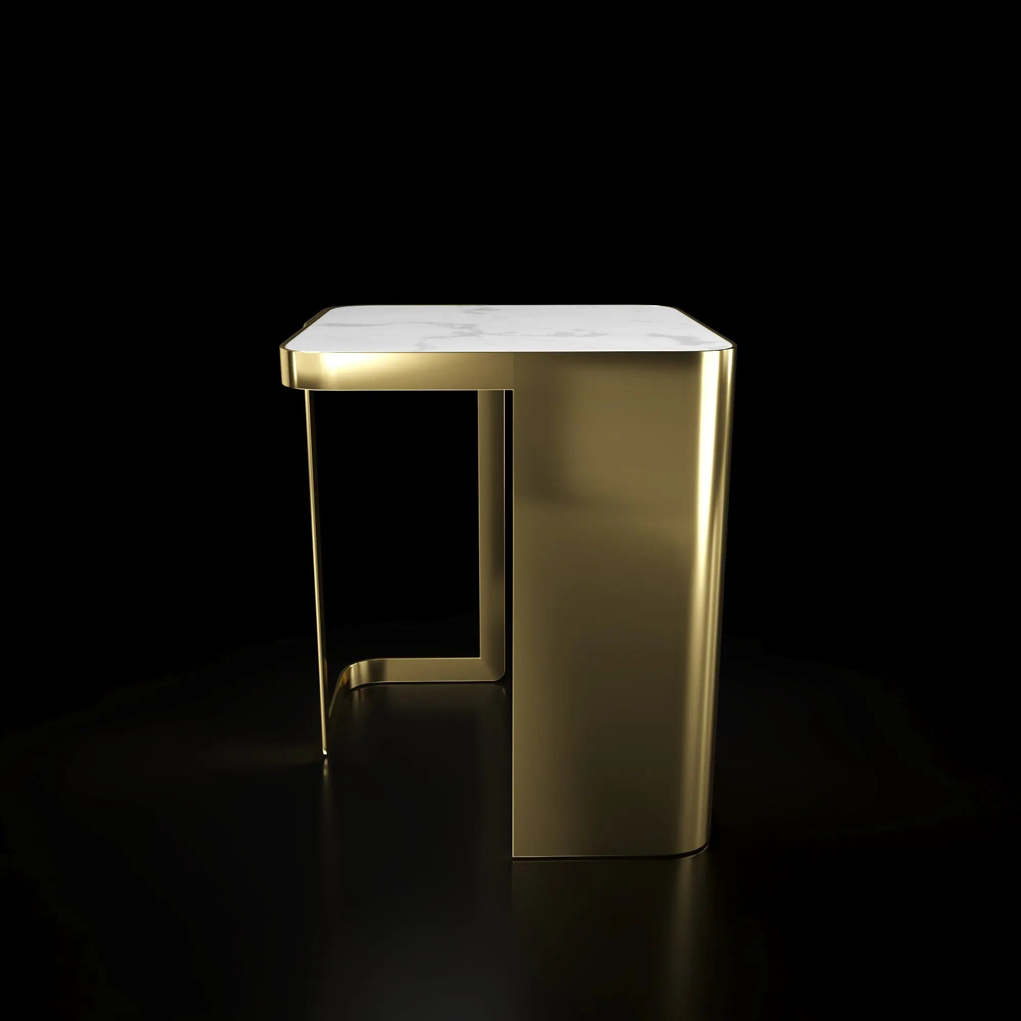 Tullio Titanium Gold End Table   My Store  End Table