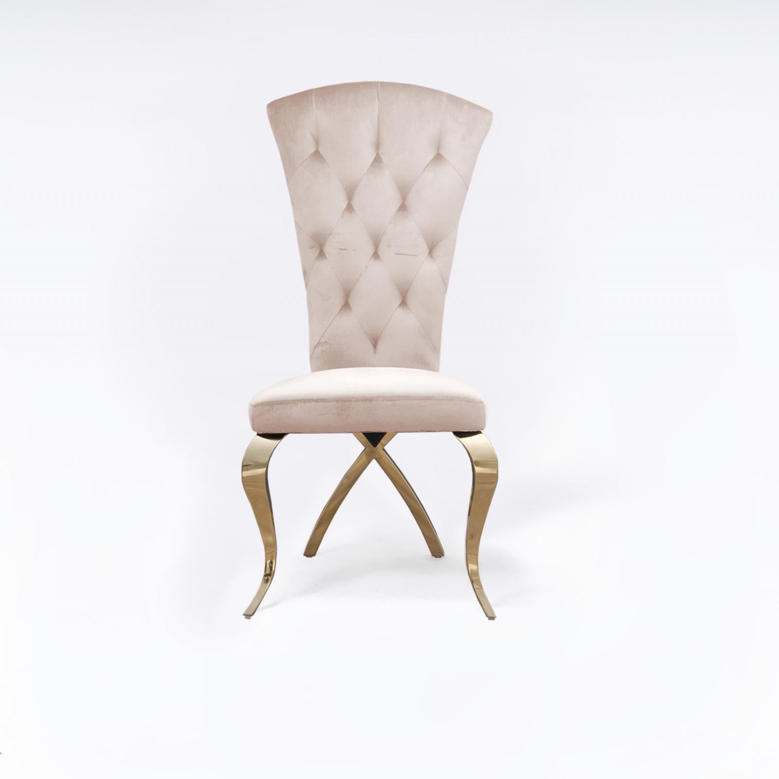 Valentino Titanium Gold Dining Chair