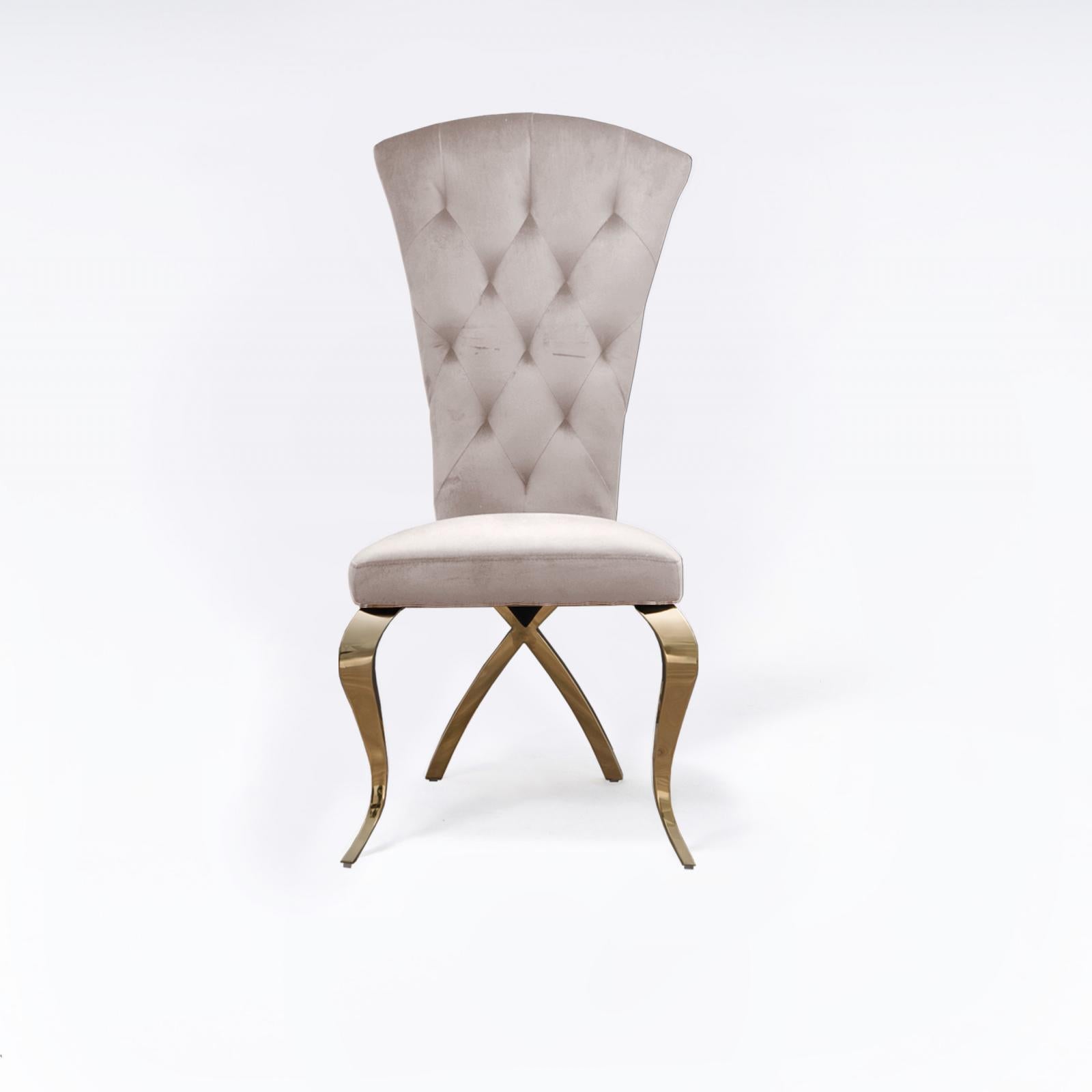 Valentino Titanium Gold Dining Chair