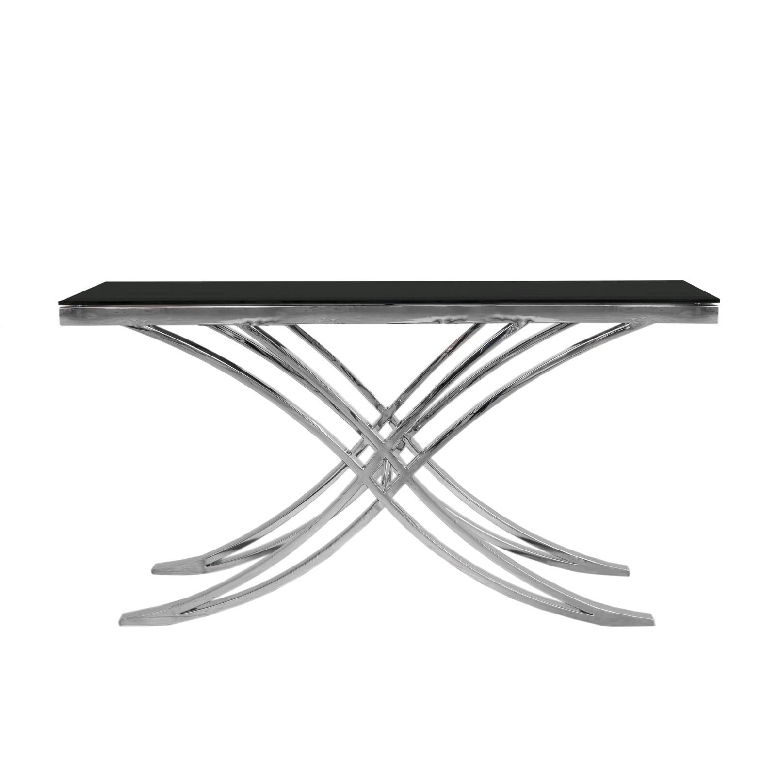 valora silver console table