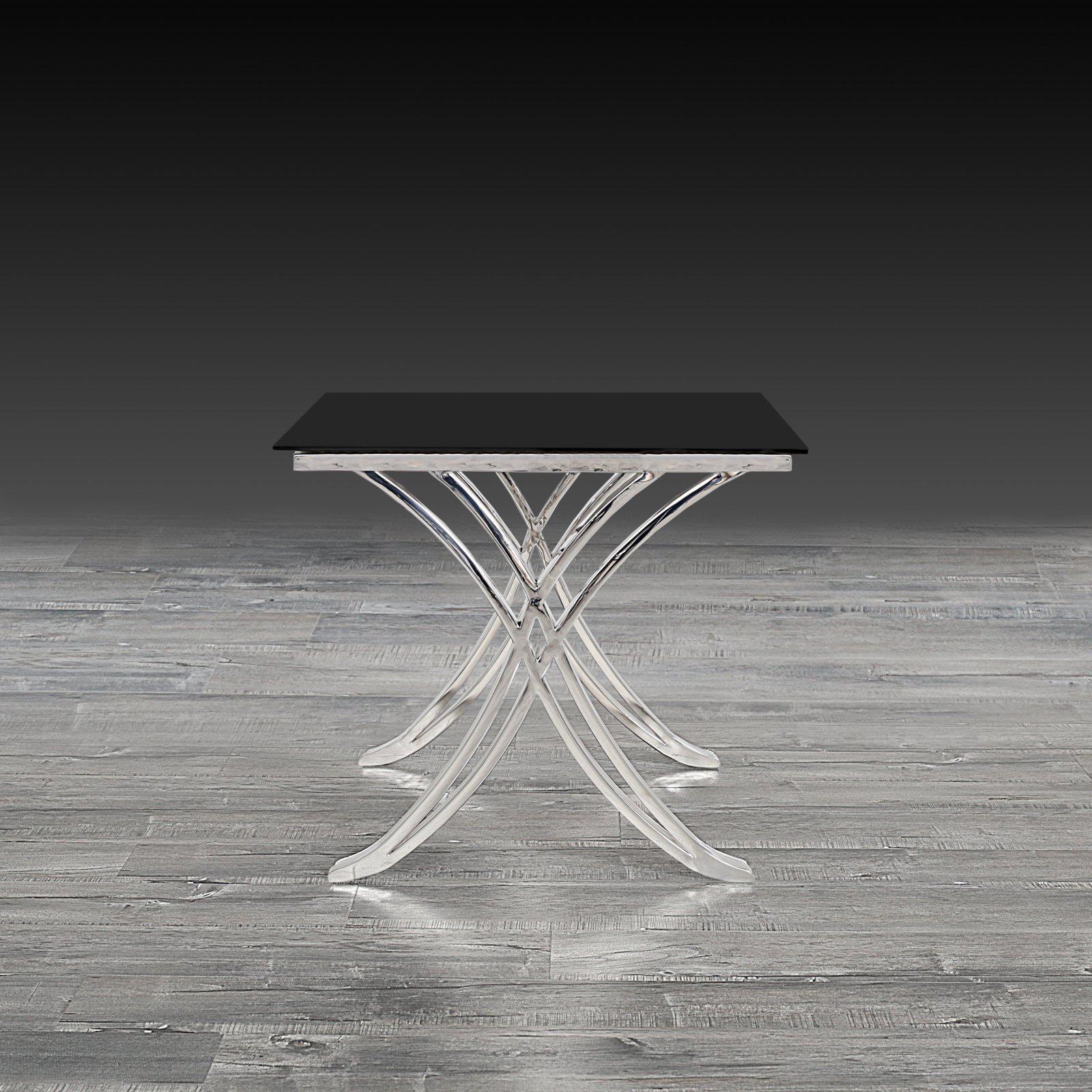 valora silver modern end table